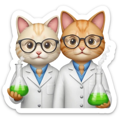 Chemist cats sticker