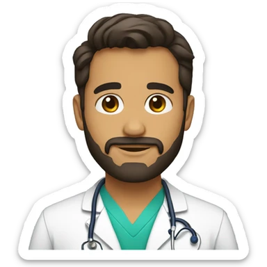 doctor latino joven con barba sticker