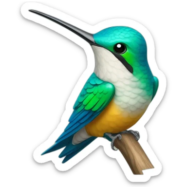 Colibri portant un écureuil sticker