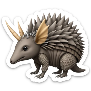 winged armadillo sticker
