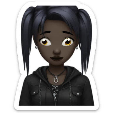 Goth Girl crying  sticker