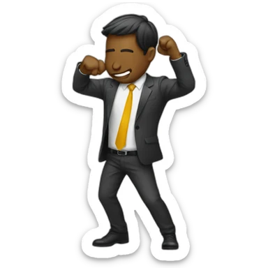 finance bro dabbing sticker