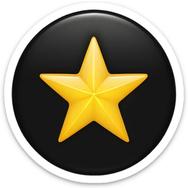 Make a star inside a clean black circle only and the star looks like the star in ios keyboard ⭐️  sticker