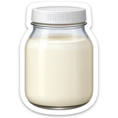 plain yogurt in a jar sticker