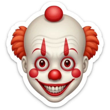 Creepy clown sticker