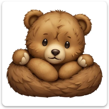 Cute teddy bear sleeping sticker