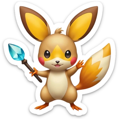 Dedenne-Victini-Emolga-fusion sticker