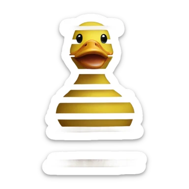 duck peeking through window blinds sticker