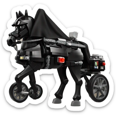Darth Vader’s Lego horse-drawn 4 wheel caravan  sticker