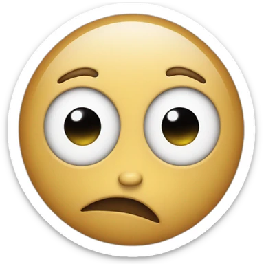 Emoji face with white hearts in his  eyes sticker