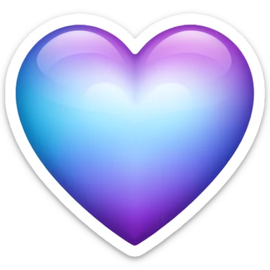white heart with gradient sticker