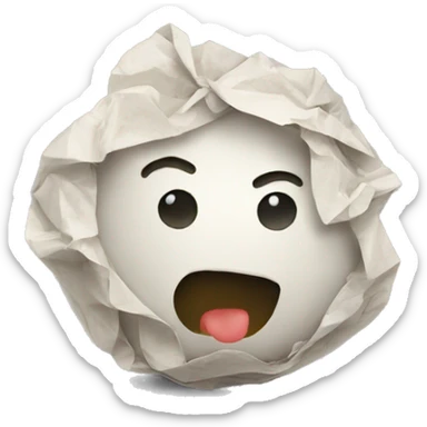 Scrunched Paper Ball sticker