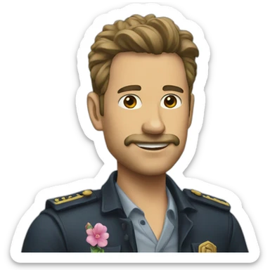 Repartidor flores sticker