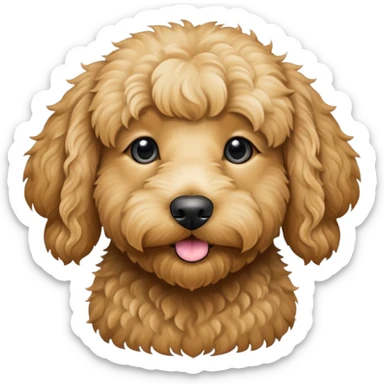 Black goldendoodle  sticker