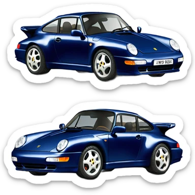 1994 navy blue Porsche 993 carrera 2 sticker