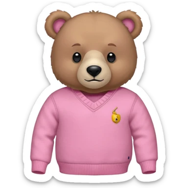 Polo ralph lauren bear in pink  sticker