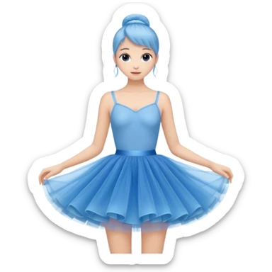 cinematic-realistic-blue-tutu,-layers-of-fine,-soft-tulle-forming-a-voluminous-and-airy-skirt,-delicate-folds-catching-the-light,-slightly-frayed-edges-adding-authenticity,-glowing-softly-with-a-warm-and-ethereal-elegance sticker