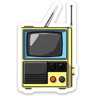 1980s Sony Watchman portable TV sticker