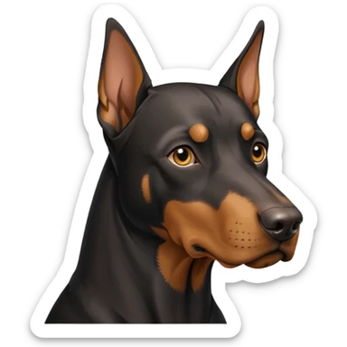 Dobermann european uncropped sticker