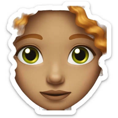 A girl with ginger wavy hair and green eyes  sticker