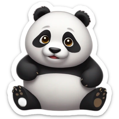 round smol panda sticker