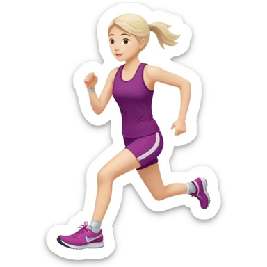 Morning Jogger woman sticker