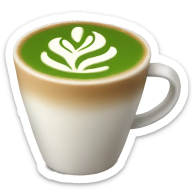 A macha latte coffee sticker