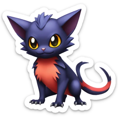 Cool Cute Edgy Chibi Noibat-Litten-Pokémon-Fakémon-hybrid sticker