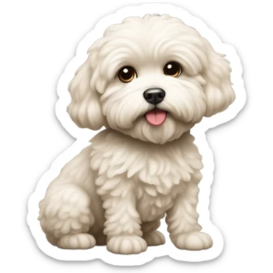 maltipoo pooping sticker