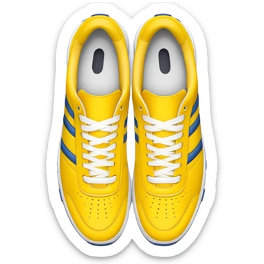 Sneakers (top view) – yellow, the width and height of image must be equal in size sticker