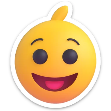 cartoon sticker of a silent and speechless emoji, colorful and cheerful, no text, suitable for WhatsApp and Instagram sticker