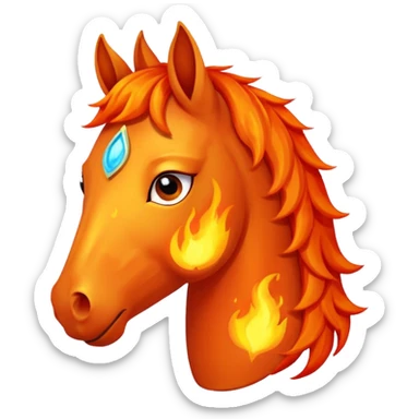 Happy fire horse emoji sad fire horse emoji worried fire horse emoji sticker