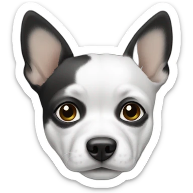 Chiuaua blanco y negro sticker