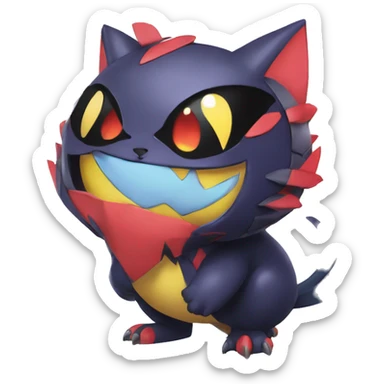Cool Cute Edgy Chibi Noibat-Litten-Pokémon-Fakémon-hybrid sticker