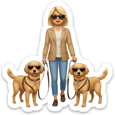 Walker + two dogs,Pet Walkers. sticker