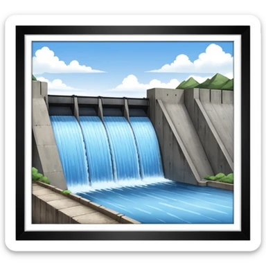 water dam sticker