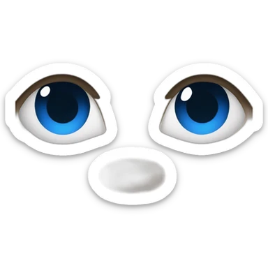 Demi visage homme et demi visage éléphant les yeux bleu sticker