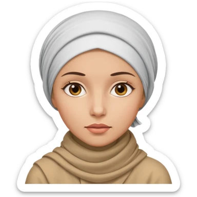I want an emoji of a woman with cancer thinking sticker