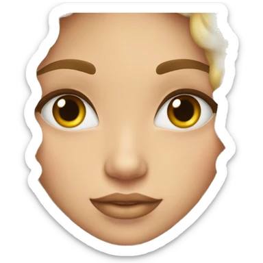 Rubia de pelo rizado y ojos axules sticker