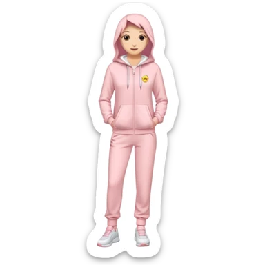 light pink tracksuit  sticker