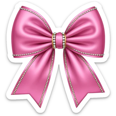 Pink bow with sparkles  sticker