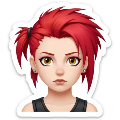 Punk Girl With Red Hair sticker