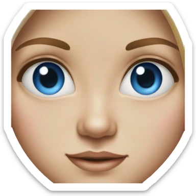 realistic portrait of girl with blue eyes  sticker