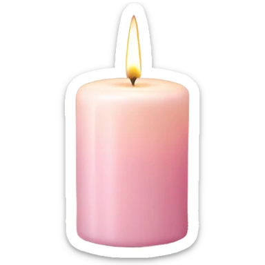 Aesthetic light pink candle  sticker