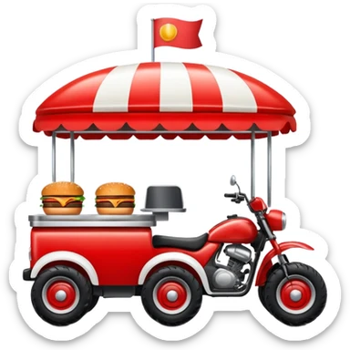 burger stall four wheeler  sticker