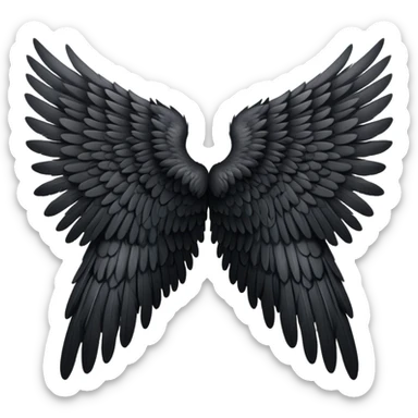 black angel wings sticker