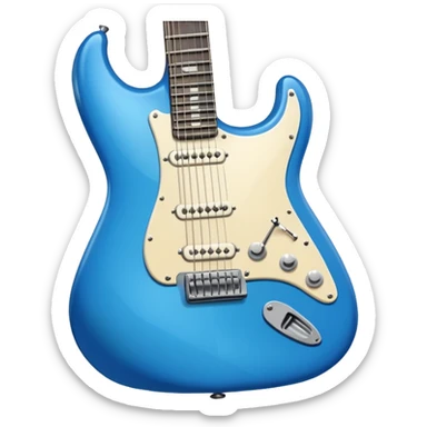 Blue electric guitar  sticker