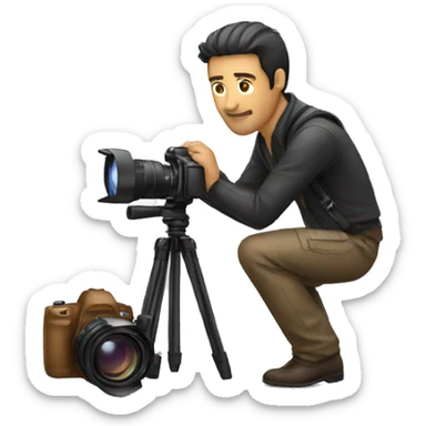 a man photographer sticker