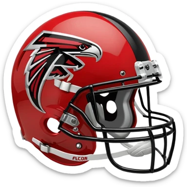 Atlanta Falcons Helmet wit logo sticker