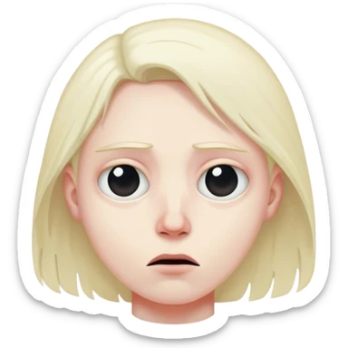 a person deeply unsettled by looming existential dread sticker